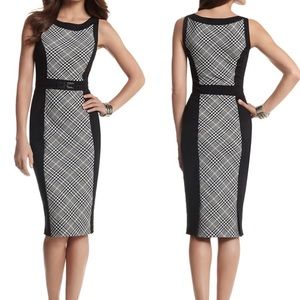 White House Black Market Plaid Sheath Dress